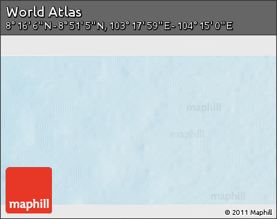 Physical 3D Map of the Area around 8° 33' 36" N, 103° 46' 30" E