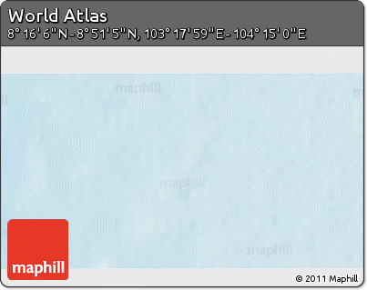 Physical 3D Map of the Area around 8° 33' 36" N, 103° 46' 30" E