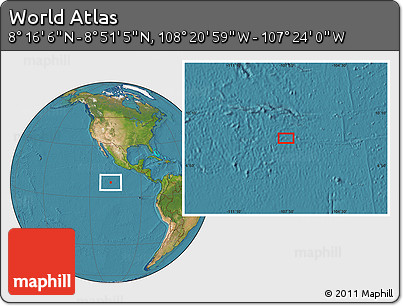 Satellite Location Map of the Area around 8° 33' 36" N, 107° 52' 30" W