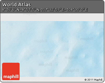 Physical 3D Map of the Area around 8° 33' 36" N, 108° 1' 30" E