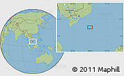 Savanna Style Location Map of the area around 8° 33' 36" N, 108° 52' 30" E