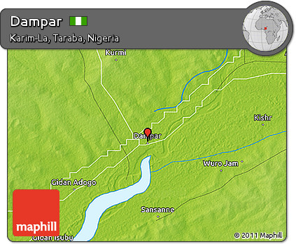 Physical 3D Map of Dampar