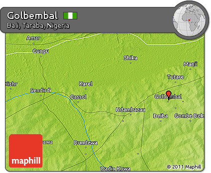 Physical 3D Map of Golbembal
