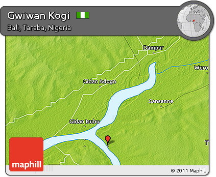 Physical 3D Map of Gwiwan Kogi