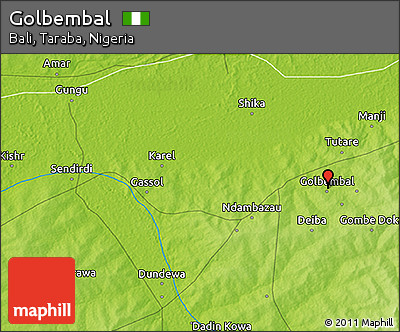 Physical 3D Map of Golbembal