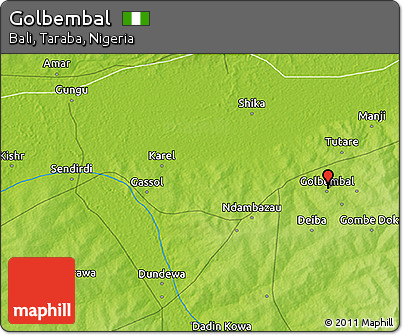 Physical 3D Map of Golbembal