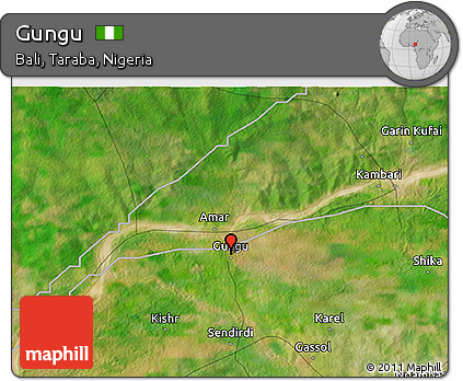 Satellite 3D Map of Gungu
