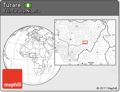 Blank Location Map of Tutare