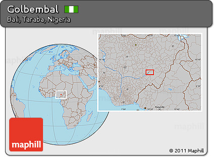 Gray Location Map of Golbembal