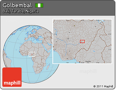 Gray Location Map of Golbembal