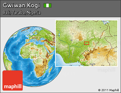 Physical Location Map of Gwiwan Kogi