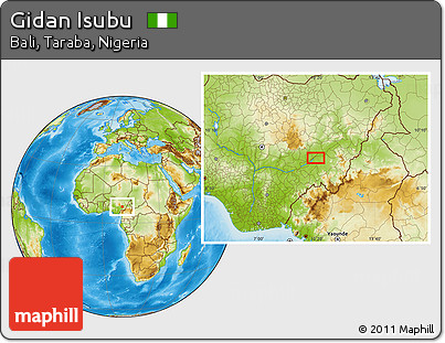 Physical Location Map of Gidan Isubu