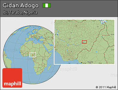 Savanna Style Location Map of Gidan Adogo