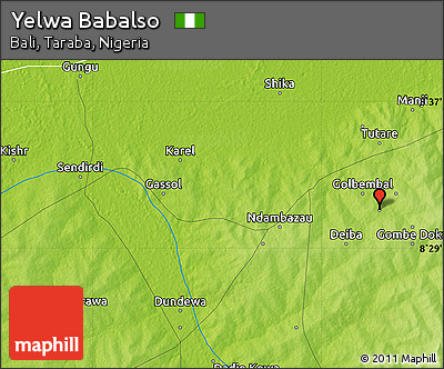 Physical Map of Yelwa Babalso