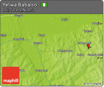 Physical Map of Yelwa Babalso