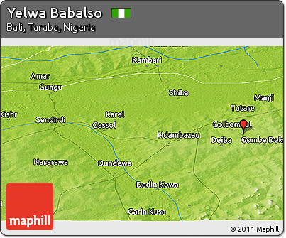 Physical Panoramic Map of Yelwa Babalso