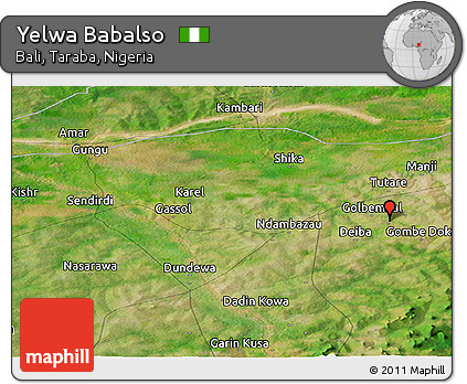 Satellite Panoramic Map of Yelwa Babalso