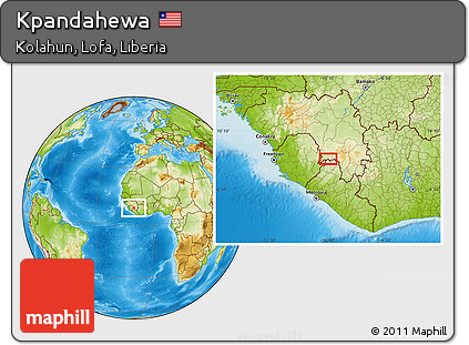 Physical Location Map of Kpandahewa