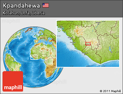 Physical Location Map of Kpandahewa