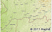 Physical Map of the area around 8° 33' 36" N, 10° 7' 30" W