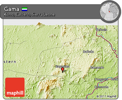 Physical 3D Map of Gama