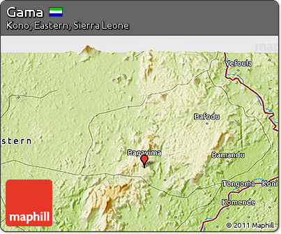 Physical 3D Map of Gama