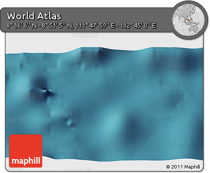 Satellite 3D Map of the Area around 8° 33' 36" N, 112° 16' 30" E