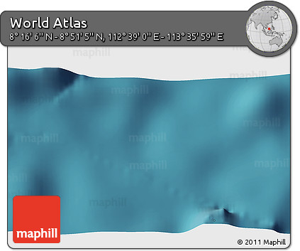 Satellite 3D Map of the Area around 8° 33' 36" N, 113° 7' 30" E
