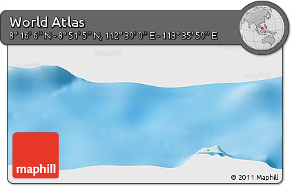 Physical Panoramic Map of the Area around 8° 33' 36" N, 113° 7' 30" E