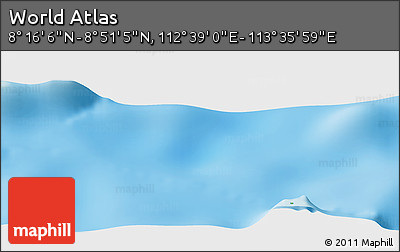 Physical Panoramic Map of the Area around 8° 33' 36" N, 113° 7' 30" E