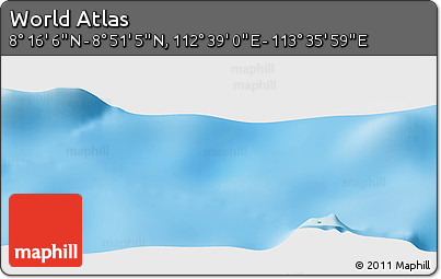 Physical Panoramic Map of the Area around 8° 33' 36" N, 113° 7' 30" E