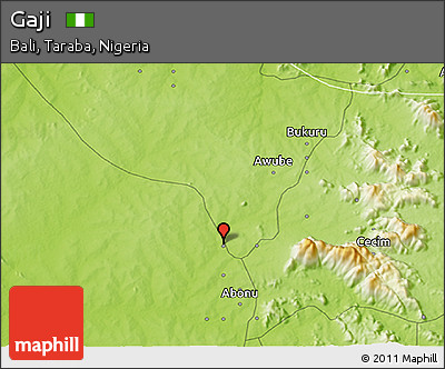 Physical 3D Map of Gaji