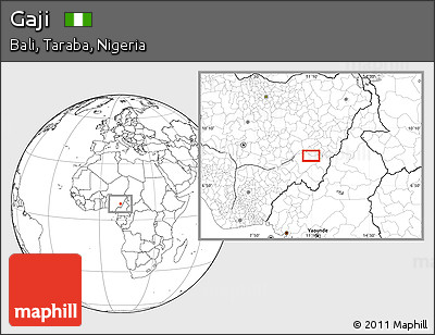Blank Location Map of Gaji