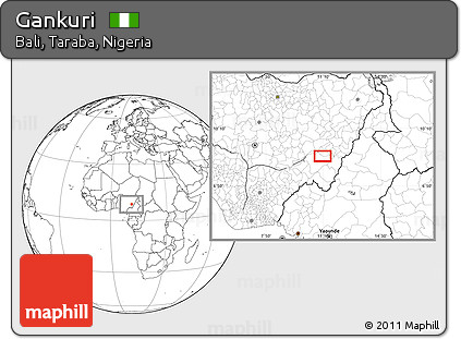 Blank Location Map of Gankuri