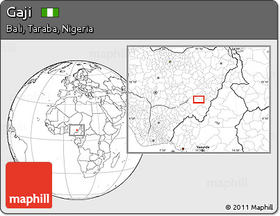 Blank Location Map of Gaji
