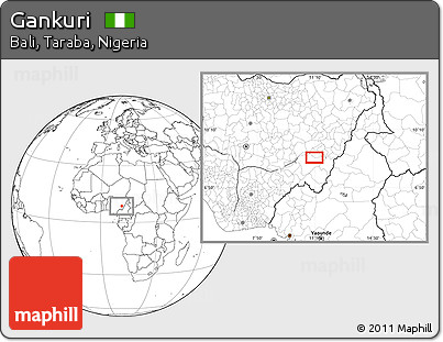 Blank Location Map of Gankuri