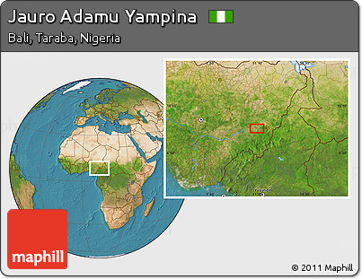 Satellite Location Map of Jauro Adamu Yampina