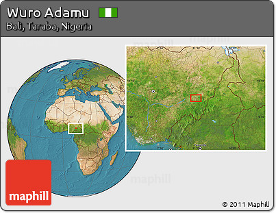Satellite Location Map of Wuro Adamu