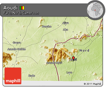 Physical 3D Map of Aoudi