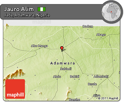 Physical 3D Map of Jauro Alim