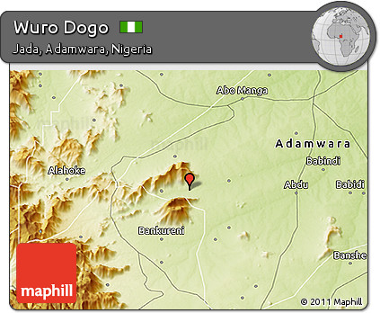 Physical 3D Map of Wuro Dogo