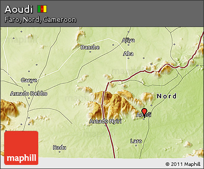 Physical 3D Map of Aoudi