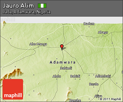 Physical 3D Map of Jauro Alim