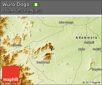 Physical 3D Map of Wuro Dogo