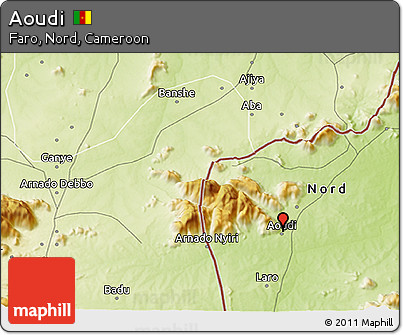 Physical 3D Map of Aoudi