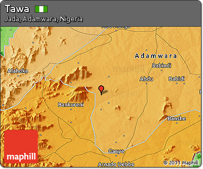 Political 3D Map of Tawa
