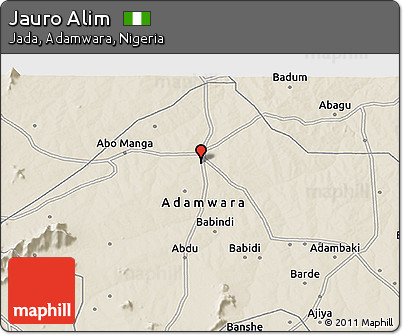 Shaded Relief 3D Map of Jauro Alim