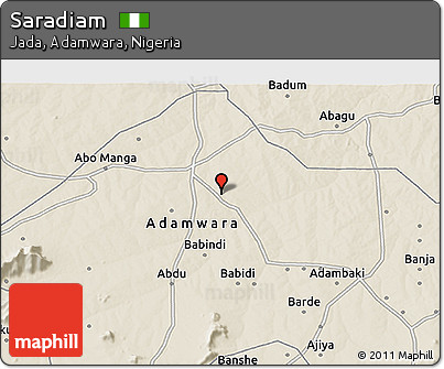 Shaded Relief 3D Map of Saradiam