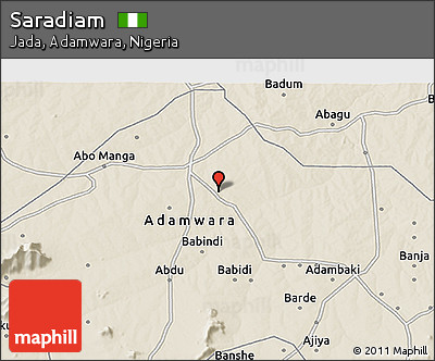Shaded Relief 3D Map of Saradiam