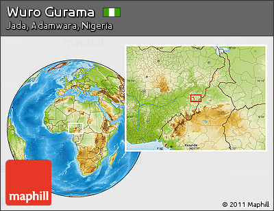 Physical Location Map of Wuro Gurama